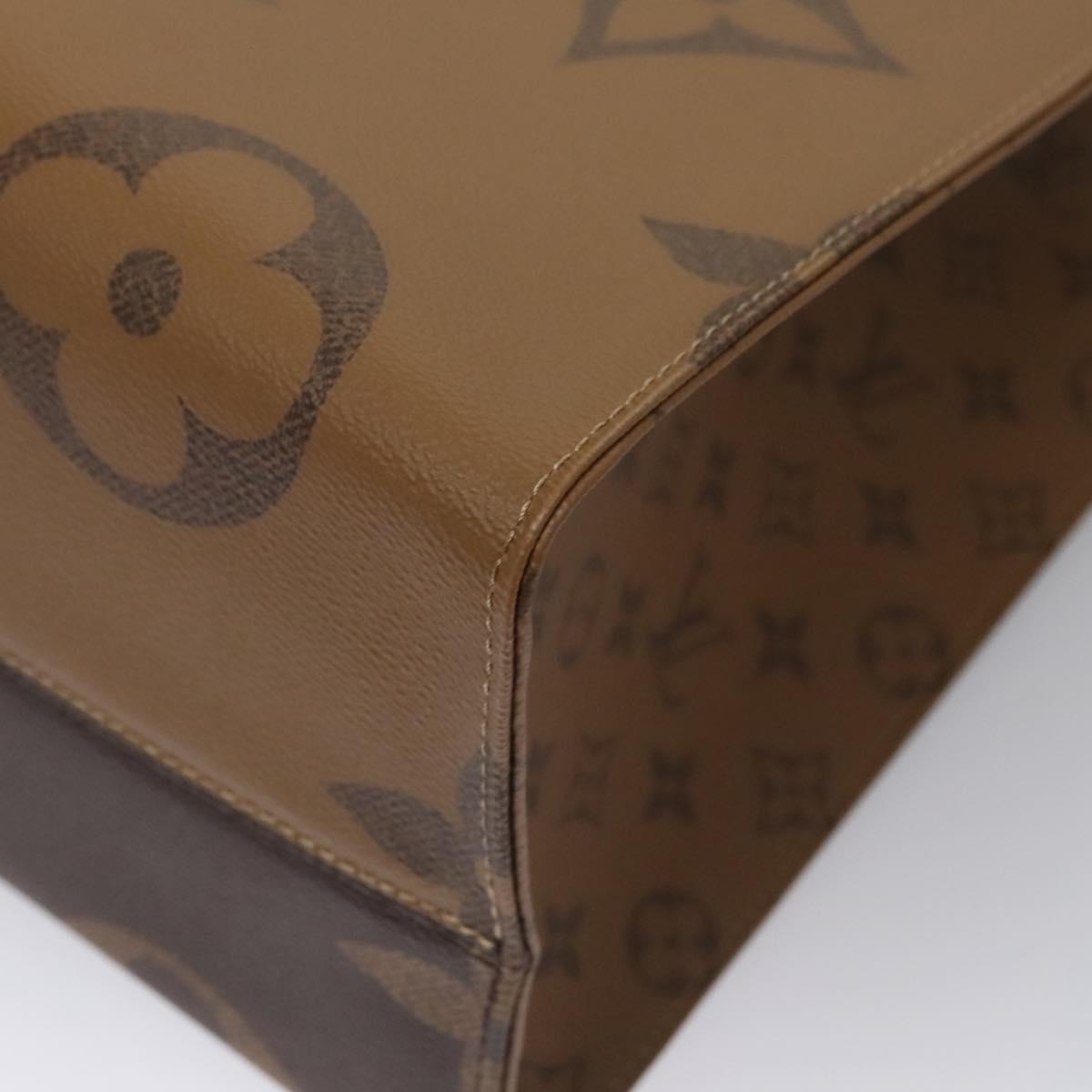 LOUIS VUITTON Monogram Reverse Giant On The Go GM Tote Bag M45320 Auth BD313S