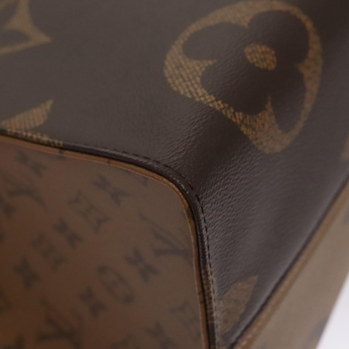LOUIS VUITTON Monogram Reverse Giant On The Go GM Tote Bag M45320 Auth BD313S