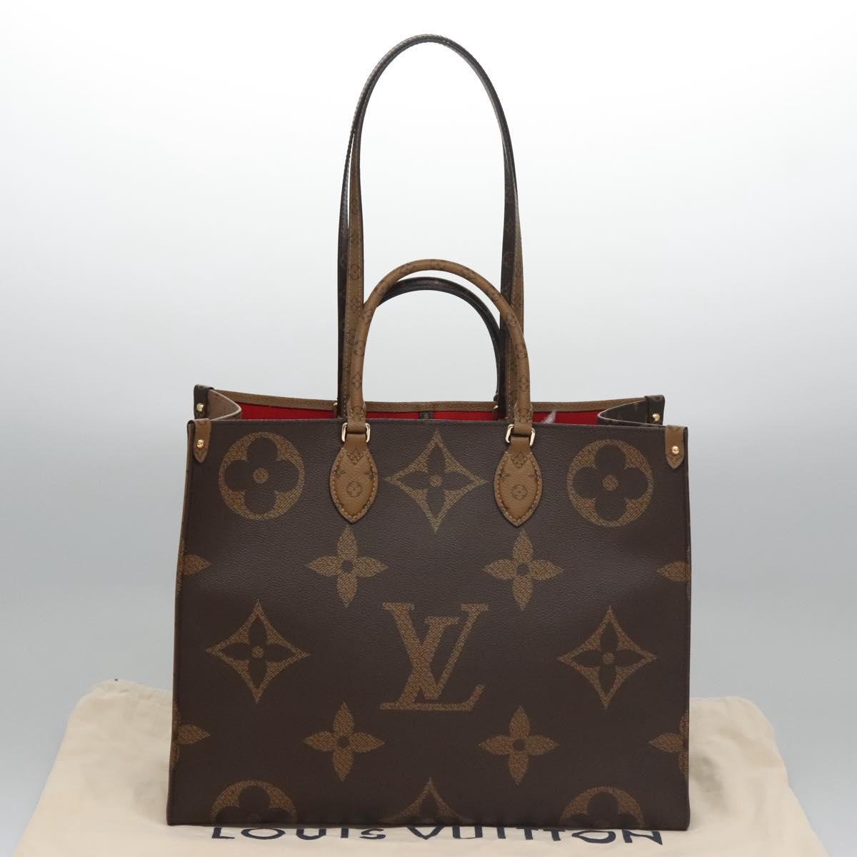 LOUIS VUITTON Monogram Reverse Giant On The Go GM Tote Bag M45320 Auth BD313S