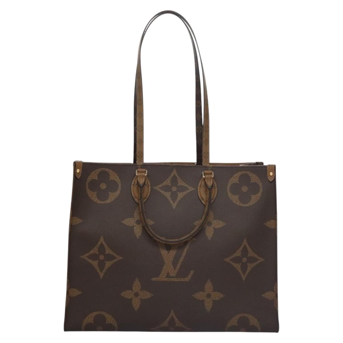 LOUIS VUITTON Monogram Reverse Giant On The Go GM Tote Bag M45320 Auth BD313S