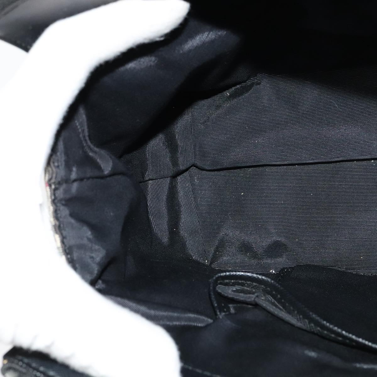 BURBERRY Nova Check Hand Bag Canvas Beige Black Auth BD352