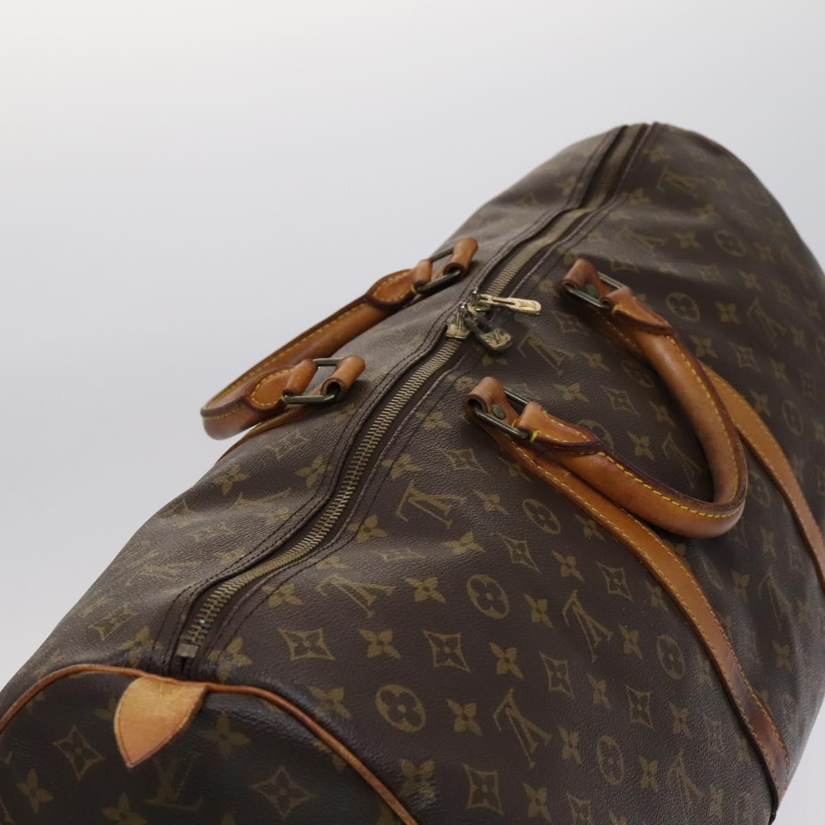 LOUIS VUITTON Monogram Keepall 60 Boston Bag M41422 LV Auth BD363