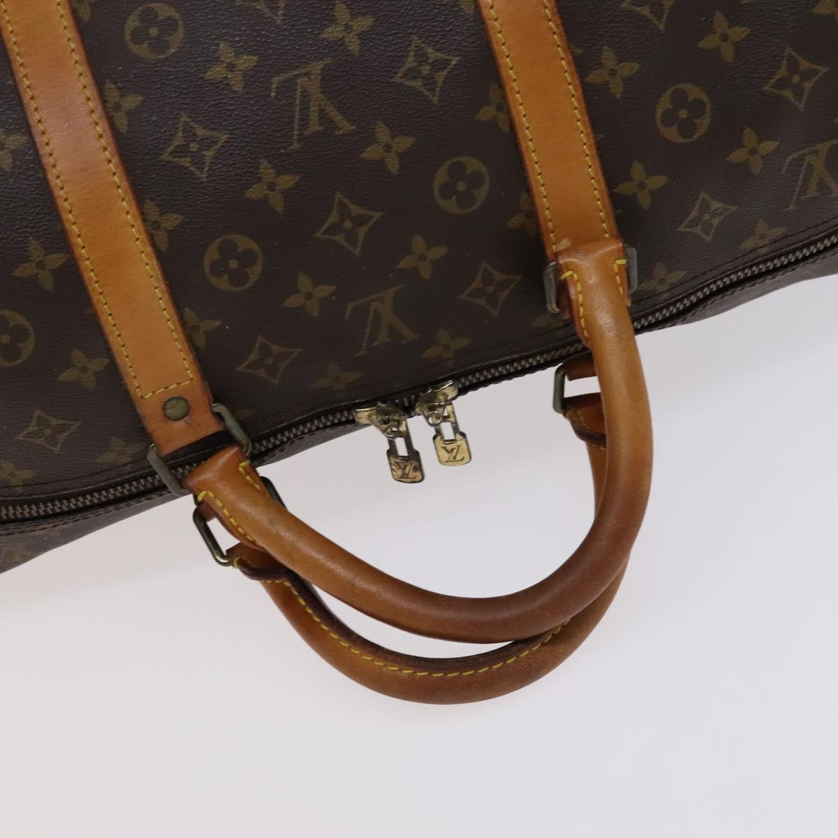 LOUIS VUITTON Monogram Keepall 60 Boston Bag M41422 LV Auth BD363