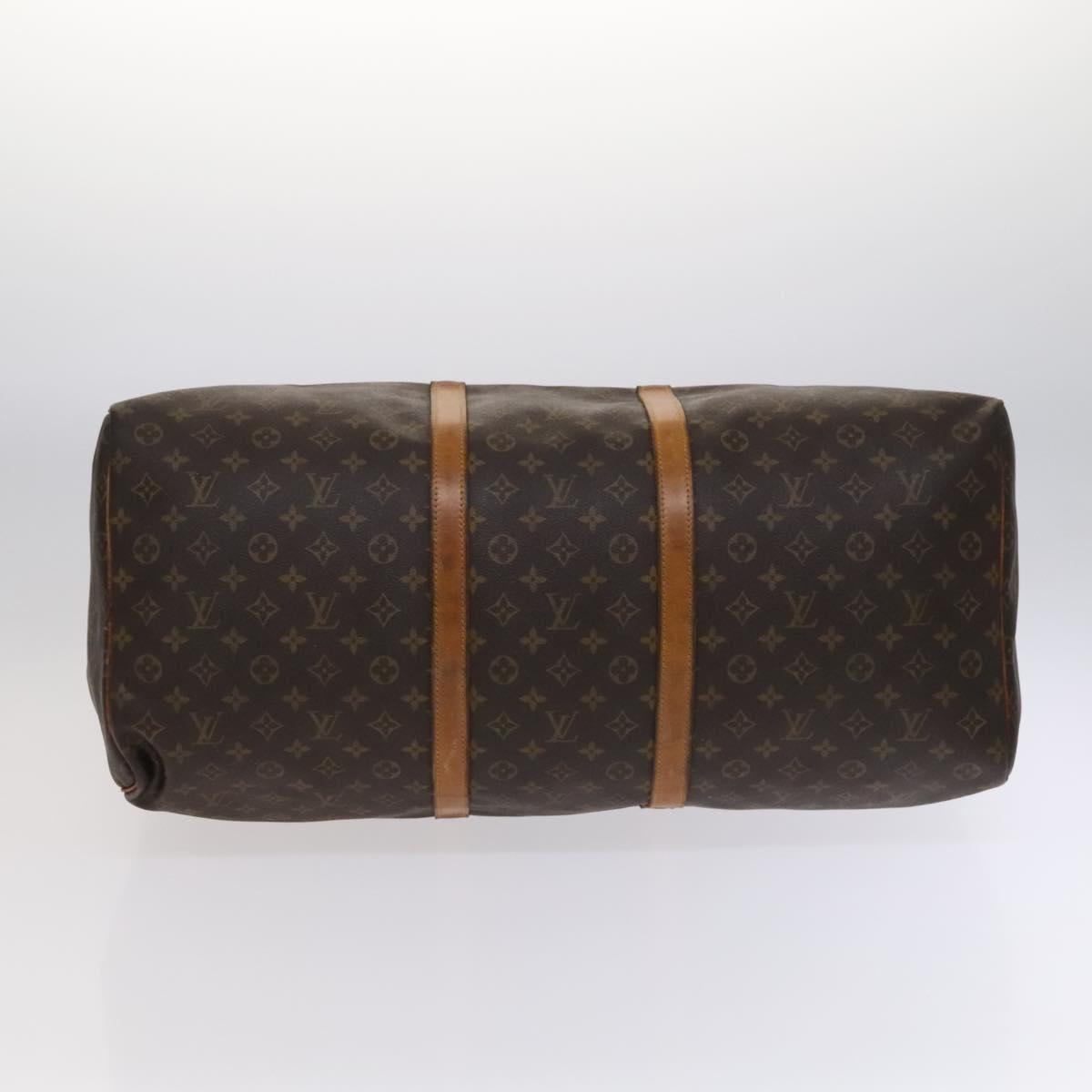 LOUIS VUITTON Monogram Keepall 60 Boston Bag M41422 LV Auth BD363