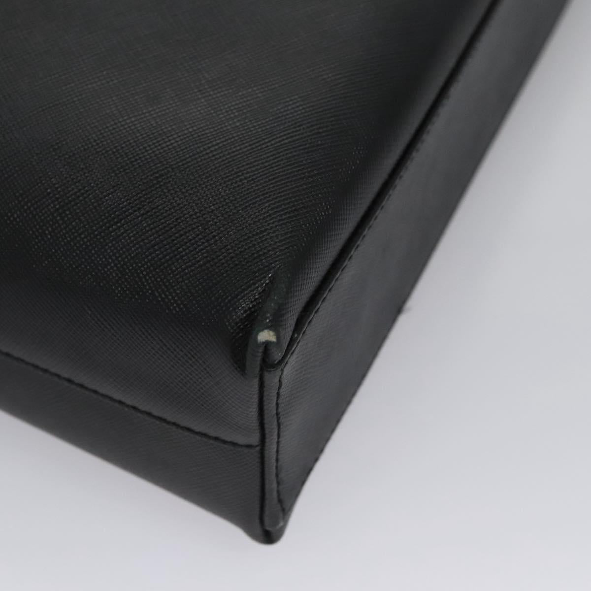 Salvatore Ferragamo Gancini Shoulder Bag Leather Black Auth BD371