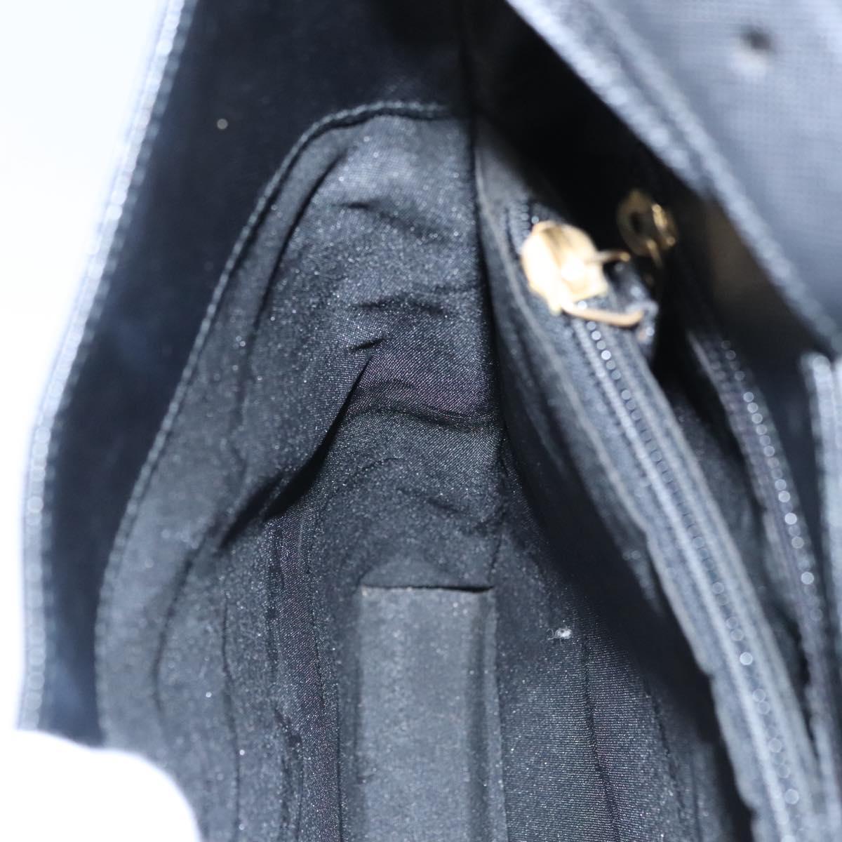 Salvatore Ferragamo Gancini Shoulder Bag Leather Black Auth BD371