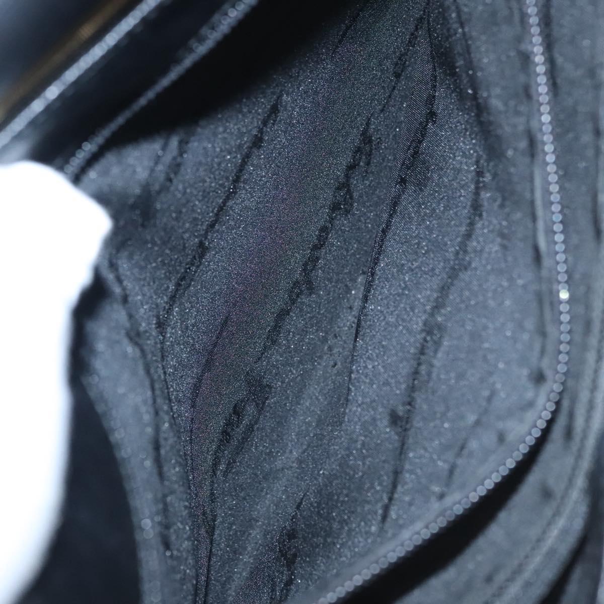 Salvatore Ferragamo Gancini Shoulder Bag Leather Black Auth BD371