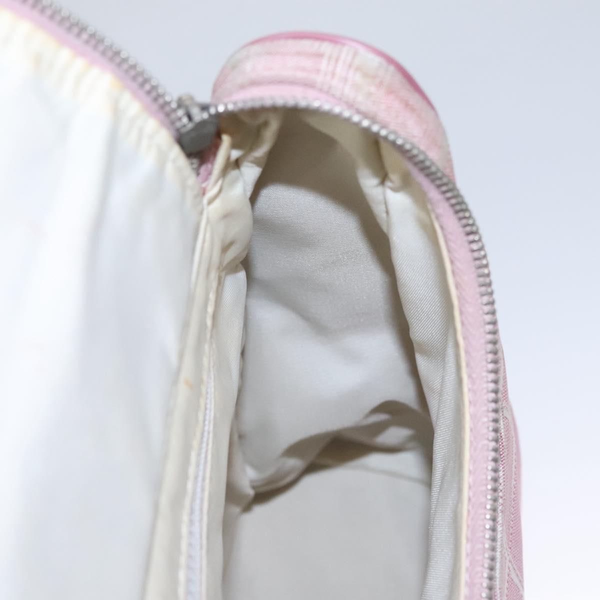 CHANEL New Travel Line Backpack Canvas Pink CC Auth BD376