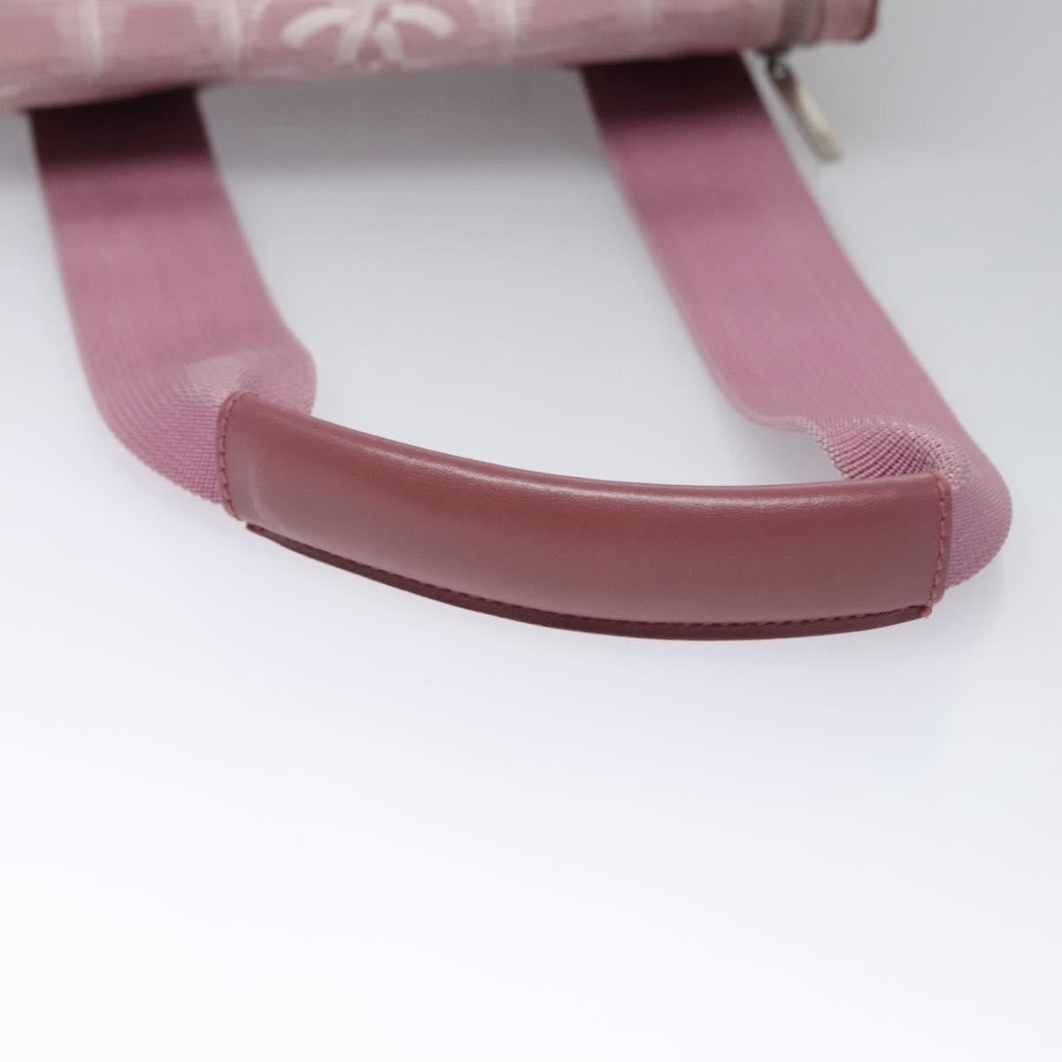 CHANEL New Travel Line Backpack Canvas Pink CC Auth BD376