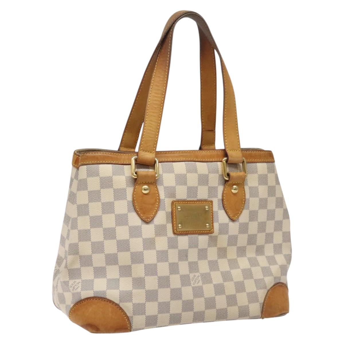 LOUIS VUITTON Damier Azur Hampstead PM Tote Bag N51207 LV Auth BD432