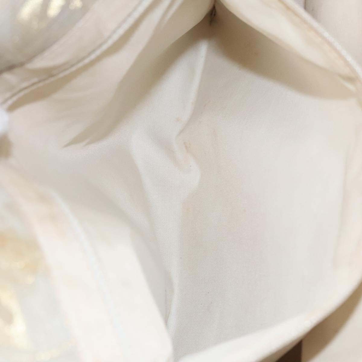 CHANEL New travel line Tote Bag Canvas Beige CC Auth BD439