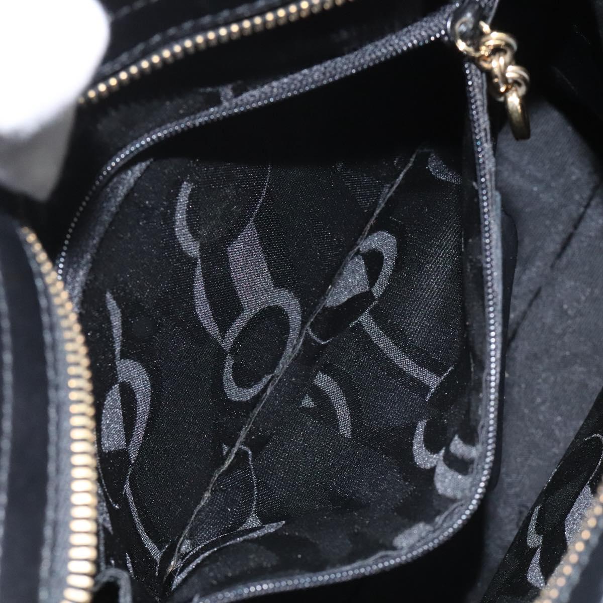 Salvatore Ferragamo Vala Shoulder Bag Leather Black Gold Auth BD443