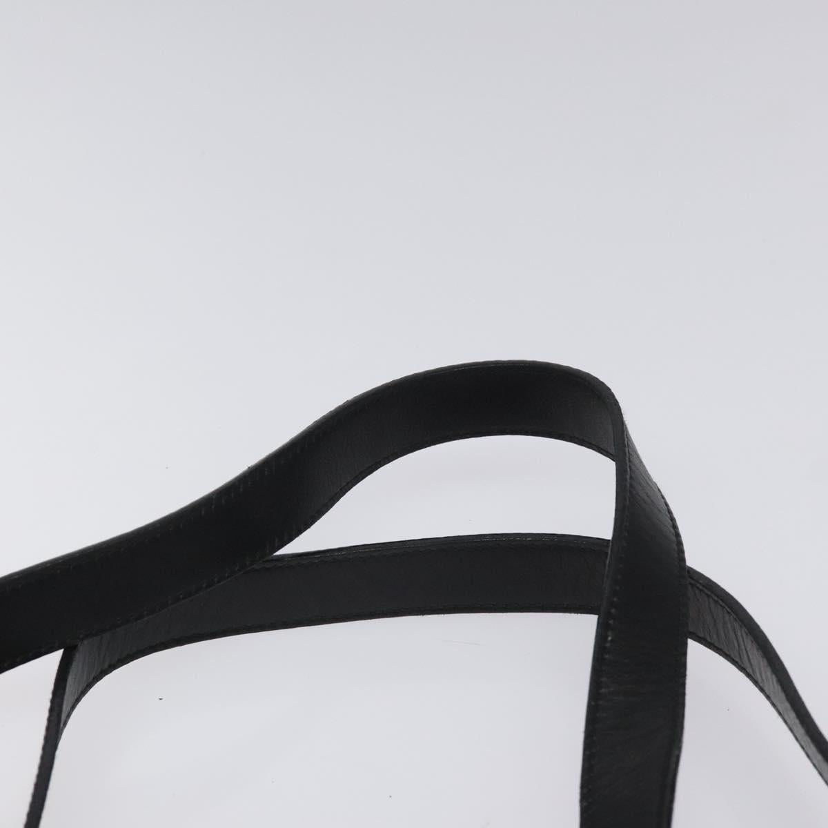 Salvatore Ferragamo Vala Shoulder Bag Leather Black Gold Auth BD443