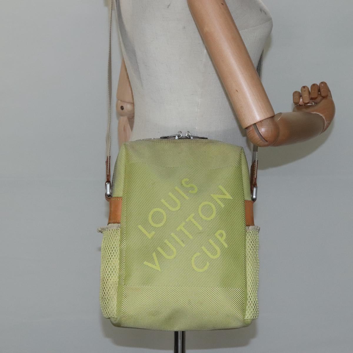 LOUIS VUITTON Damier Geant LV Cup Weatherly Bag Yellow M80636 LV Auth BD482