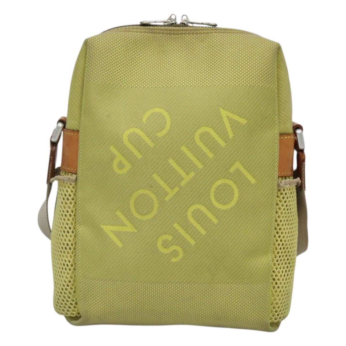LOUIS VUITTON Damier Geant LV Cup Weatherly Bag Yellow M80636 LV Auth BD482