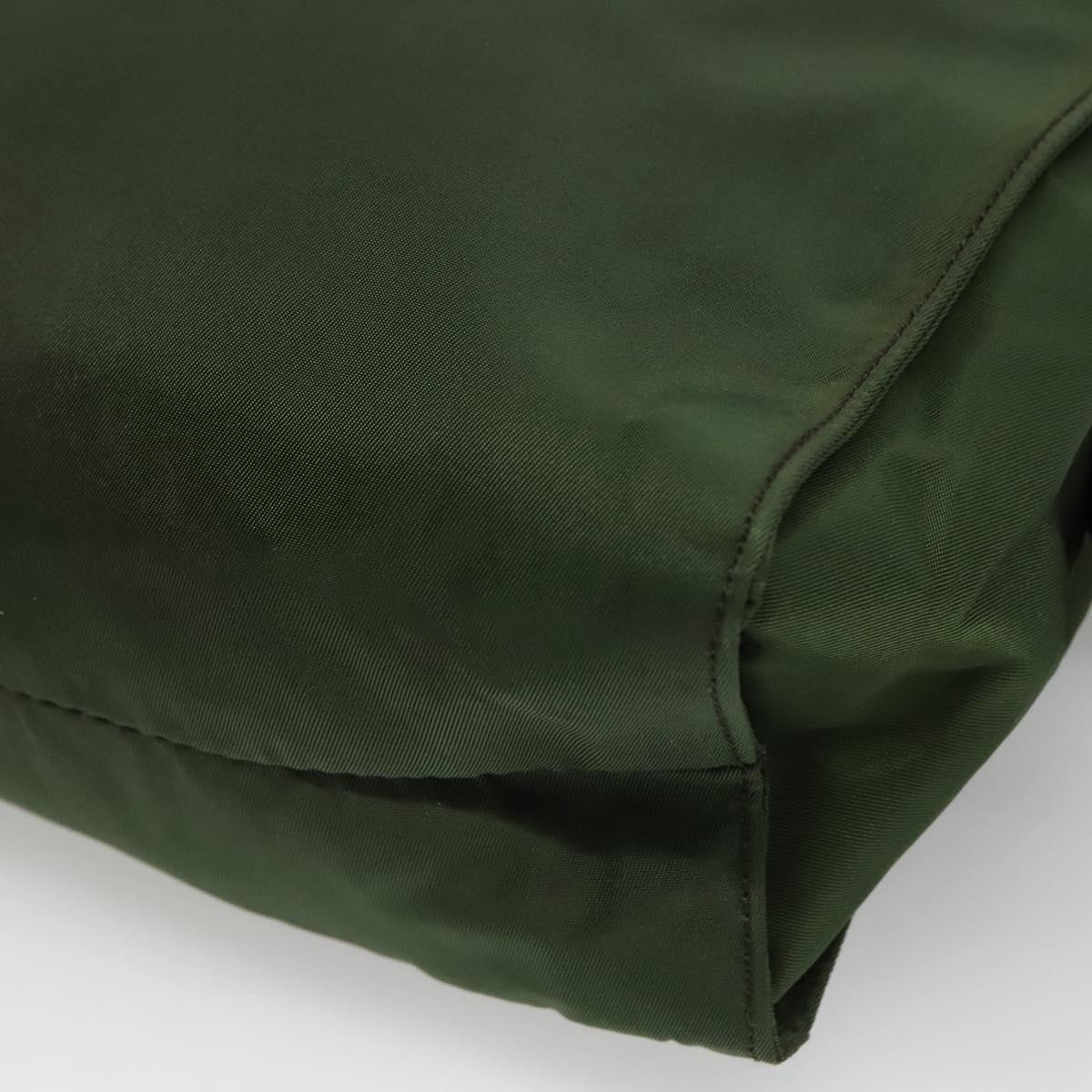 PRADA Hand Bag Nylon Khaki Auth BD490