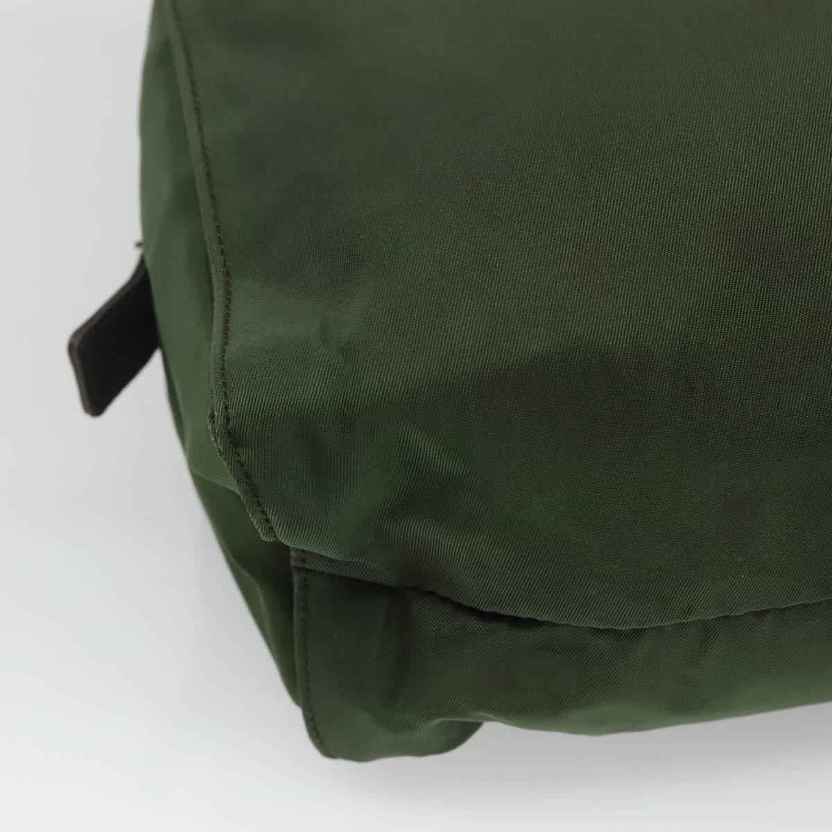 PRADA Hand Bag Nylon Khaki Auth BD490