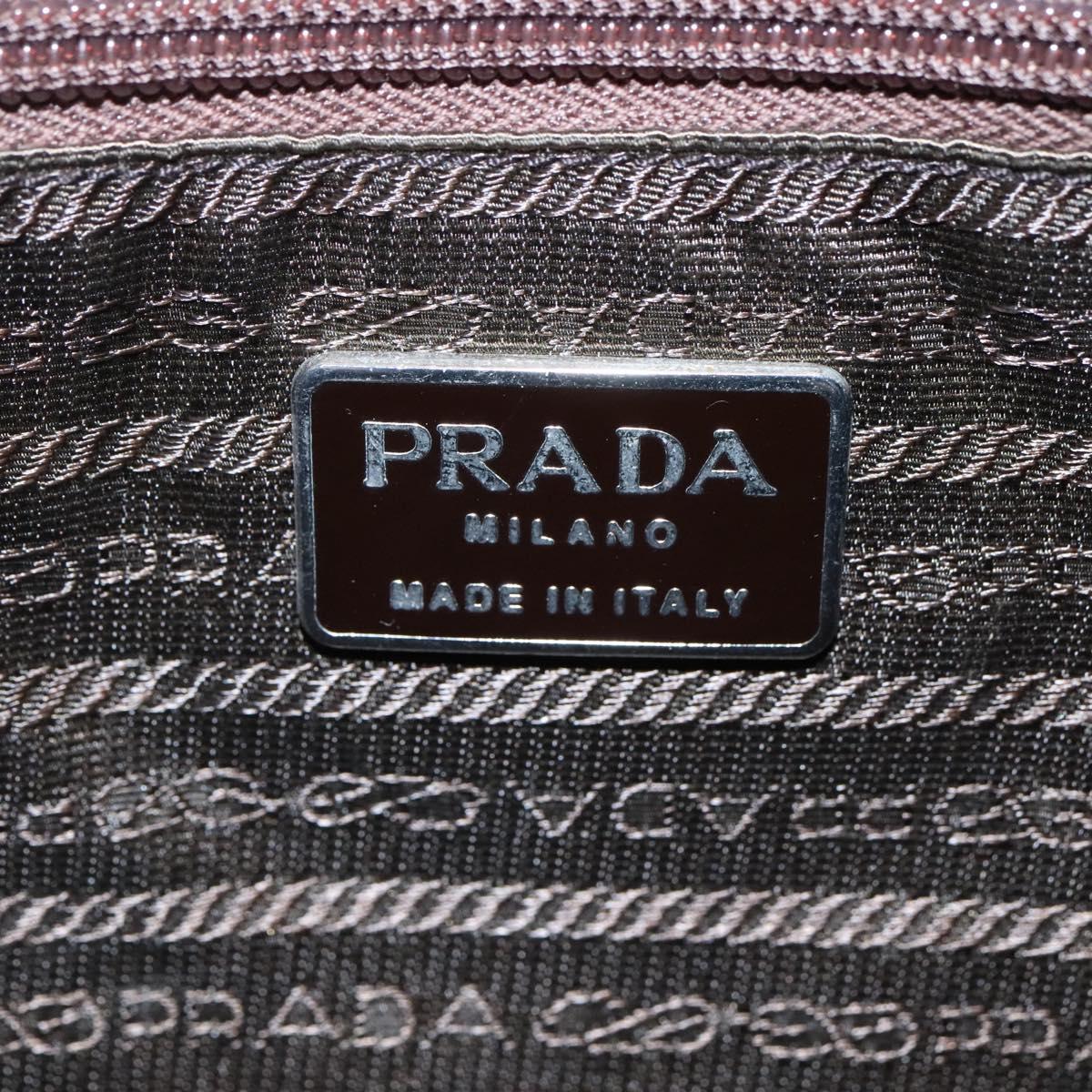 PRADA Hand Bag Nylon Khaki Auth BD490