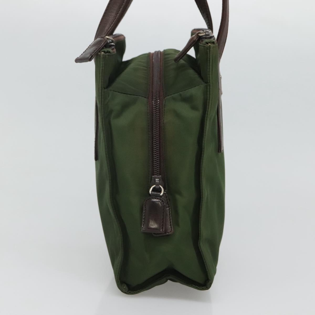 PRADA Hand Bag Nylon Khaki Auth BD490