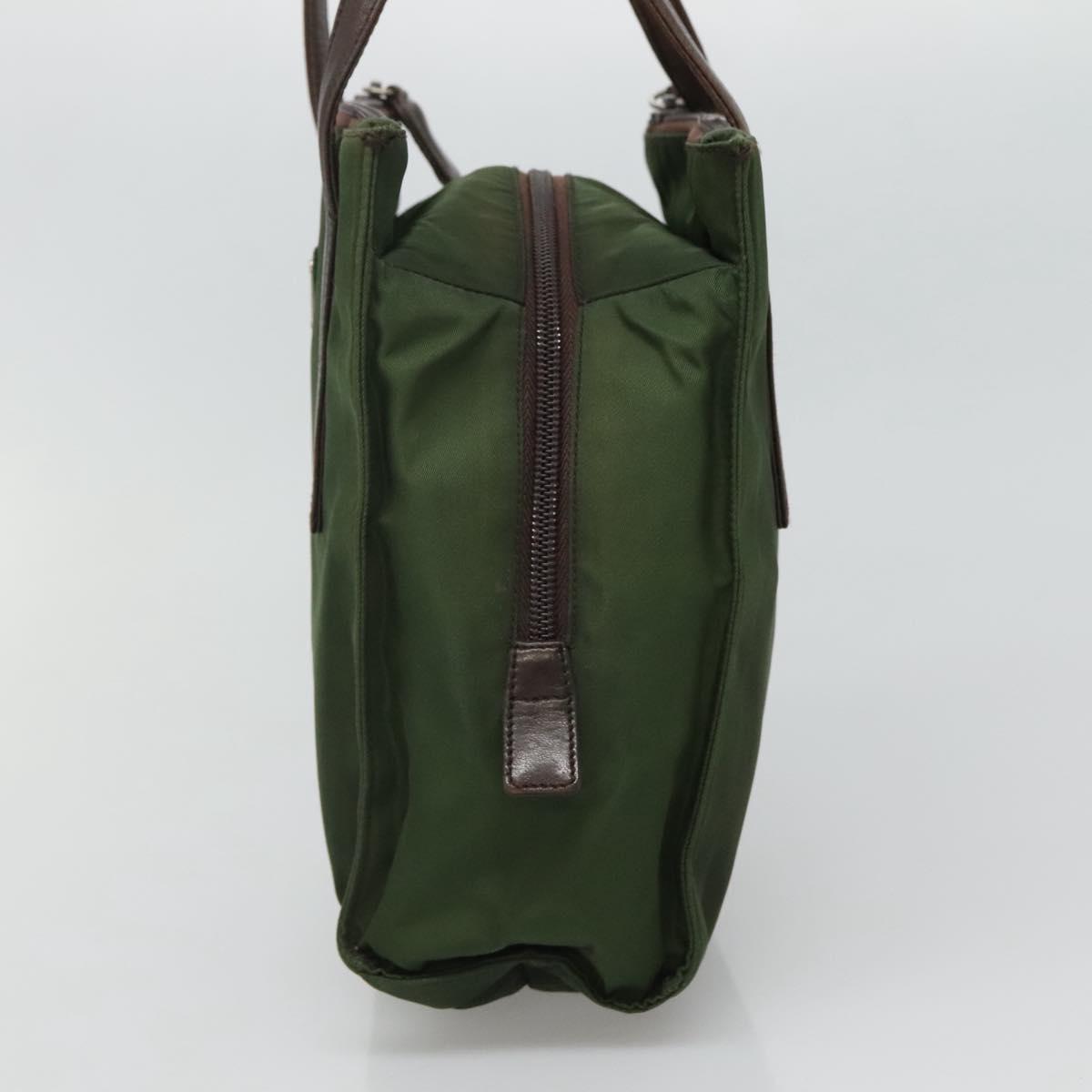 PRADA Hand Bag Nylon Khaki Auth BD490