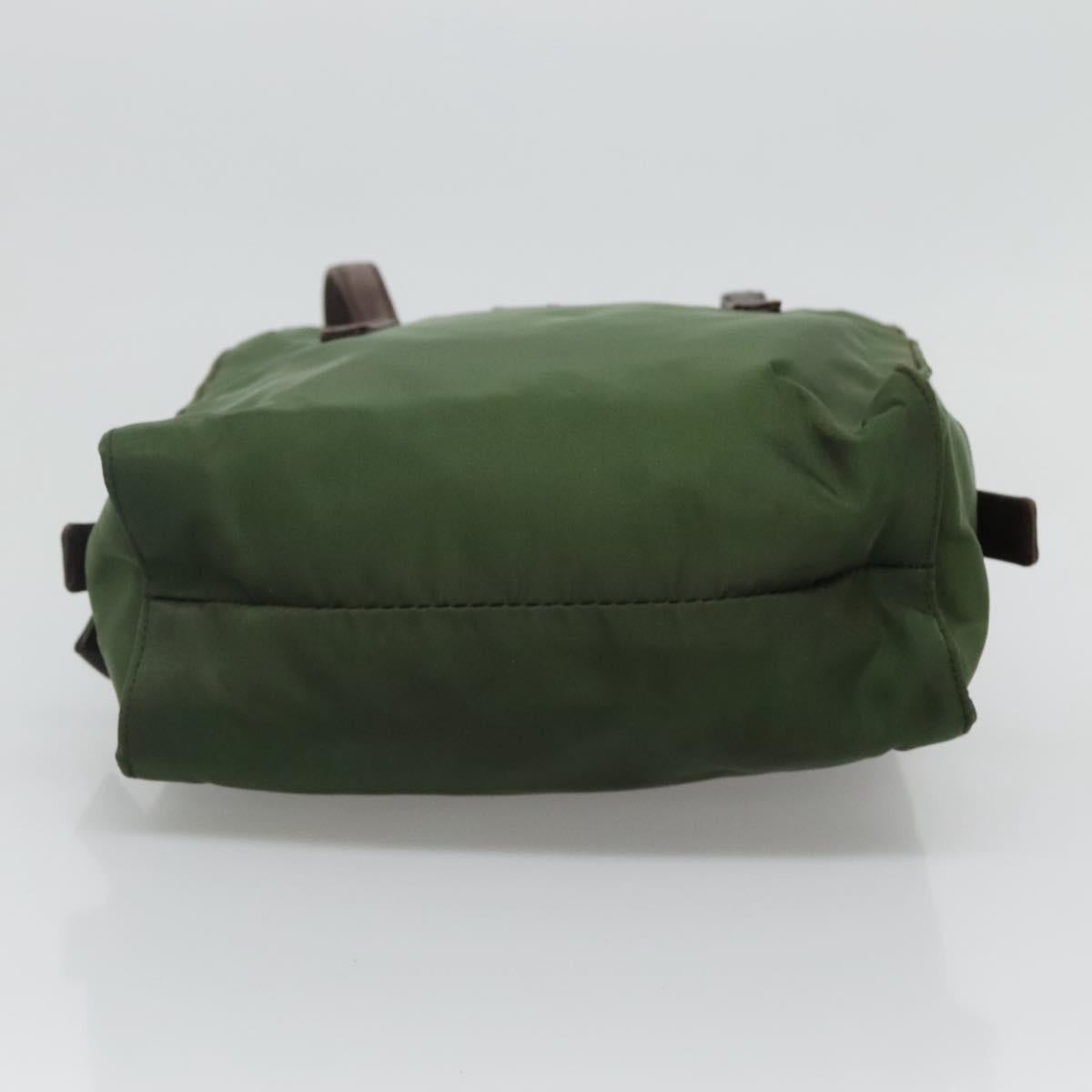 PRADA Hand Bag Nylon Khaki Auth BD490