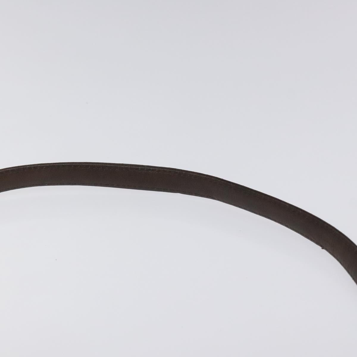 Christian Dior Trotter Canvas Shoulder Bag Brown Gold Auth BD543