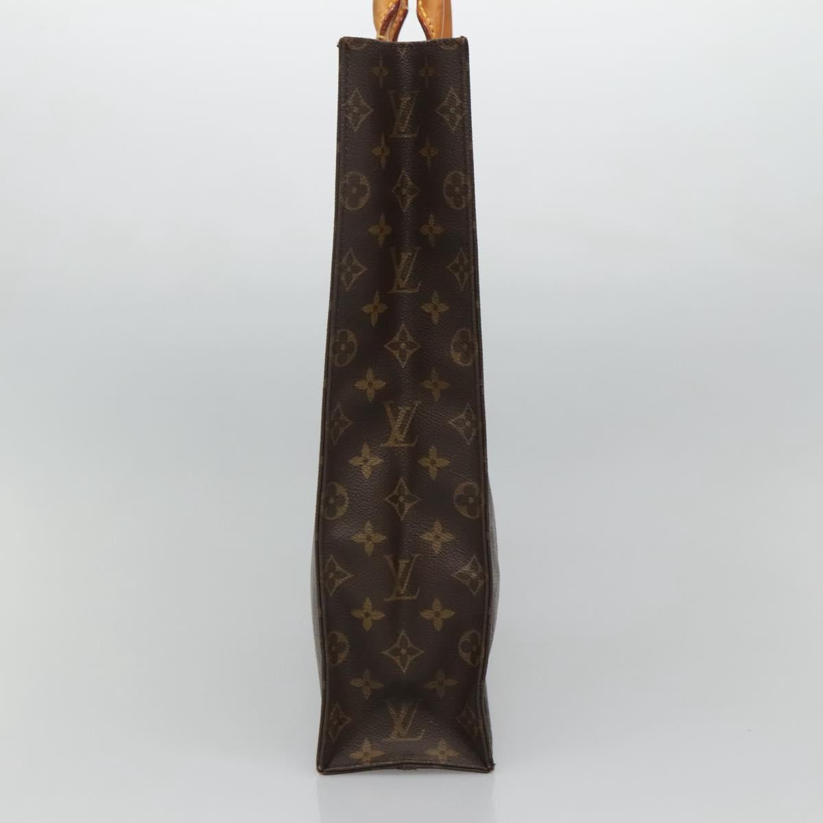 LOUIS VUITTON Monogram Sac Plat Hand Bag M51140 LV Auth BD570