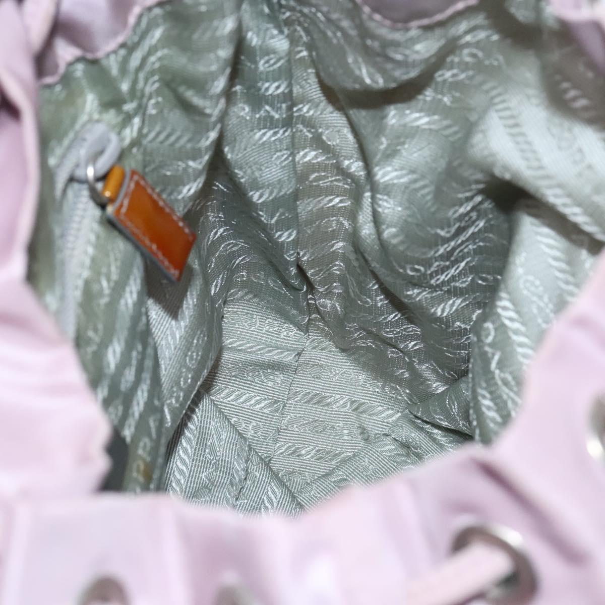 PRADA Backpack Nylon Pink Silver Auth BD597