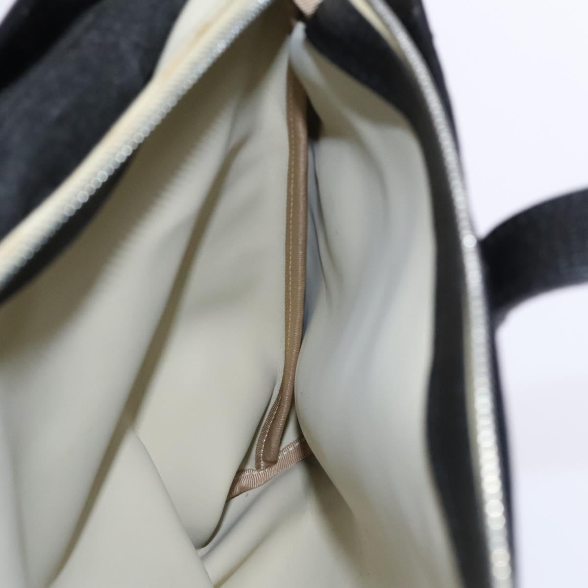 LOEWE Hand Bag Leather Black Auth BD620