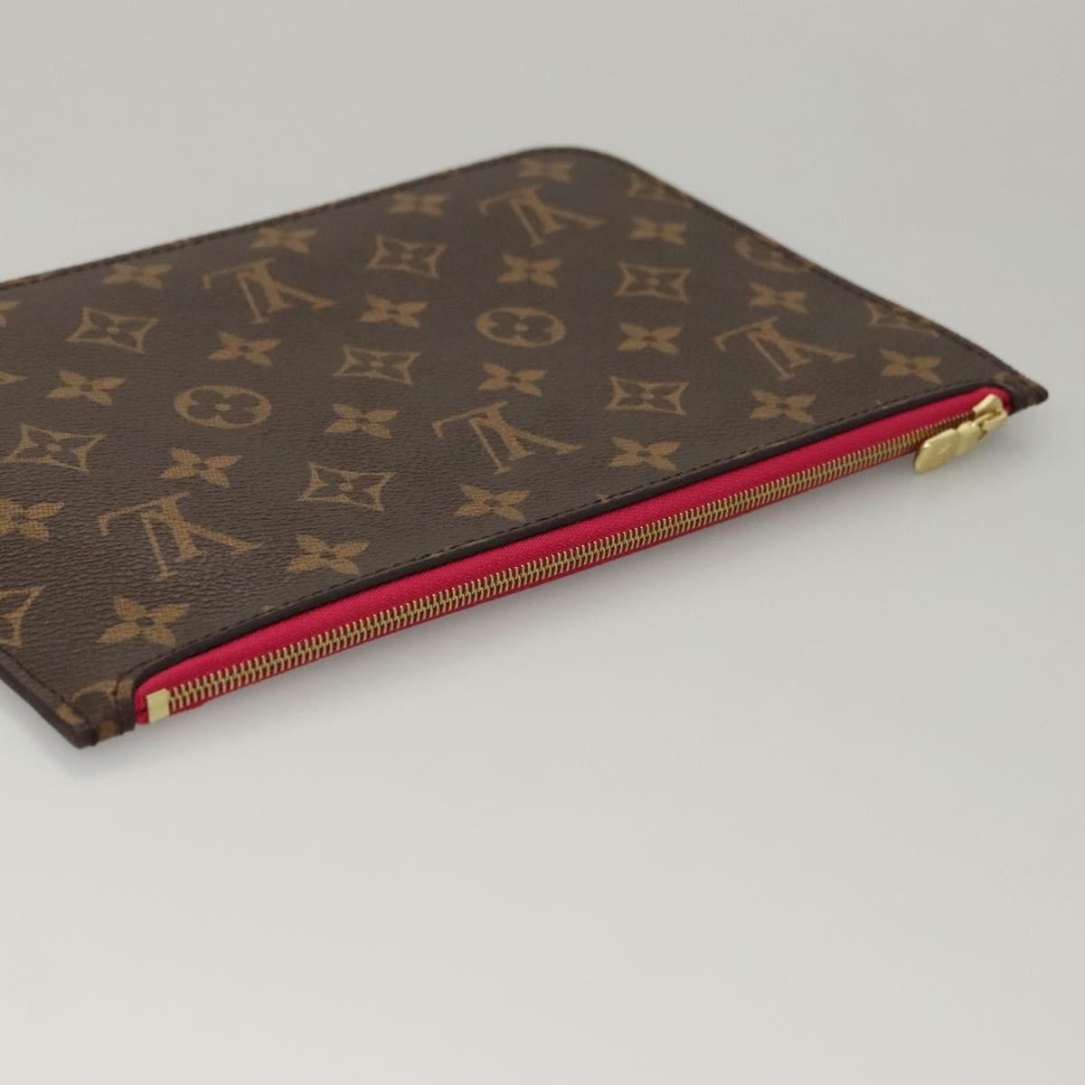 LOUIS VUITTON Monogram V Line Neverfull MM Tote Bag Pink LV Auth BD681A