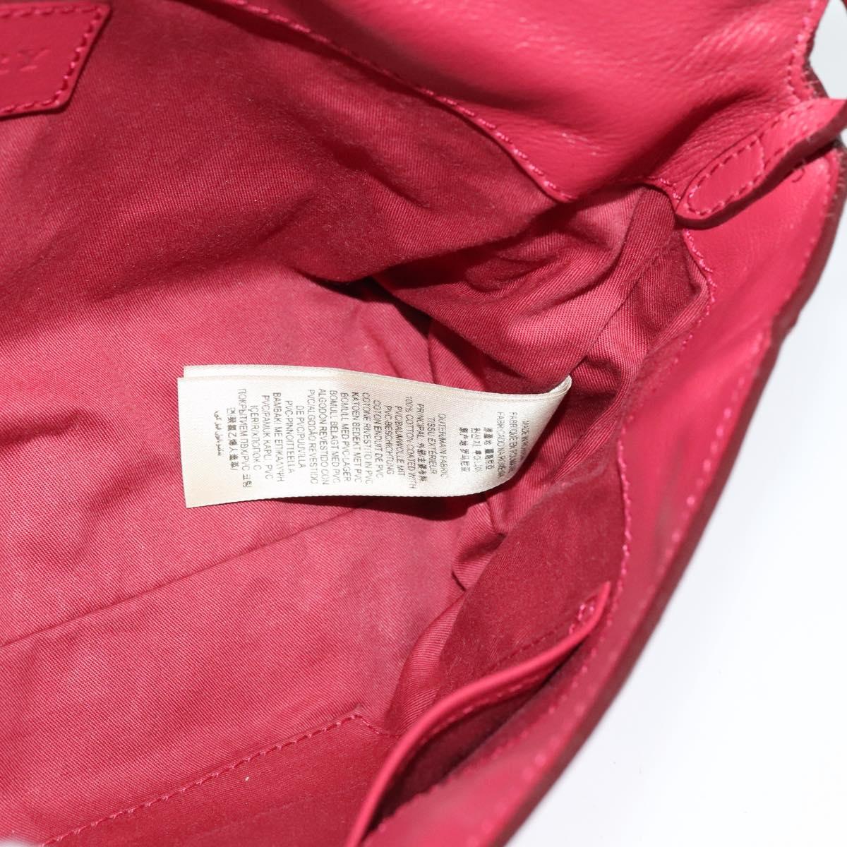 BURBERRY Nova Check Shoulder Bag PVC Leather Beige Pink Auth BD685