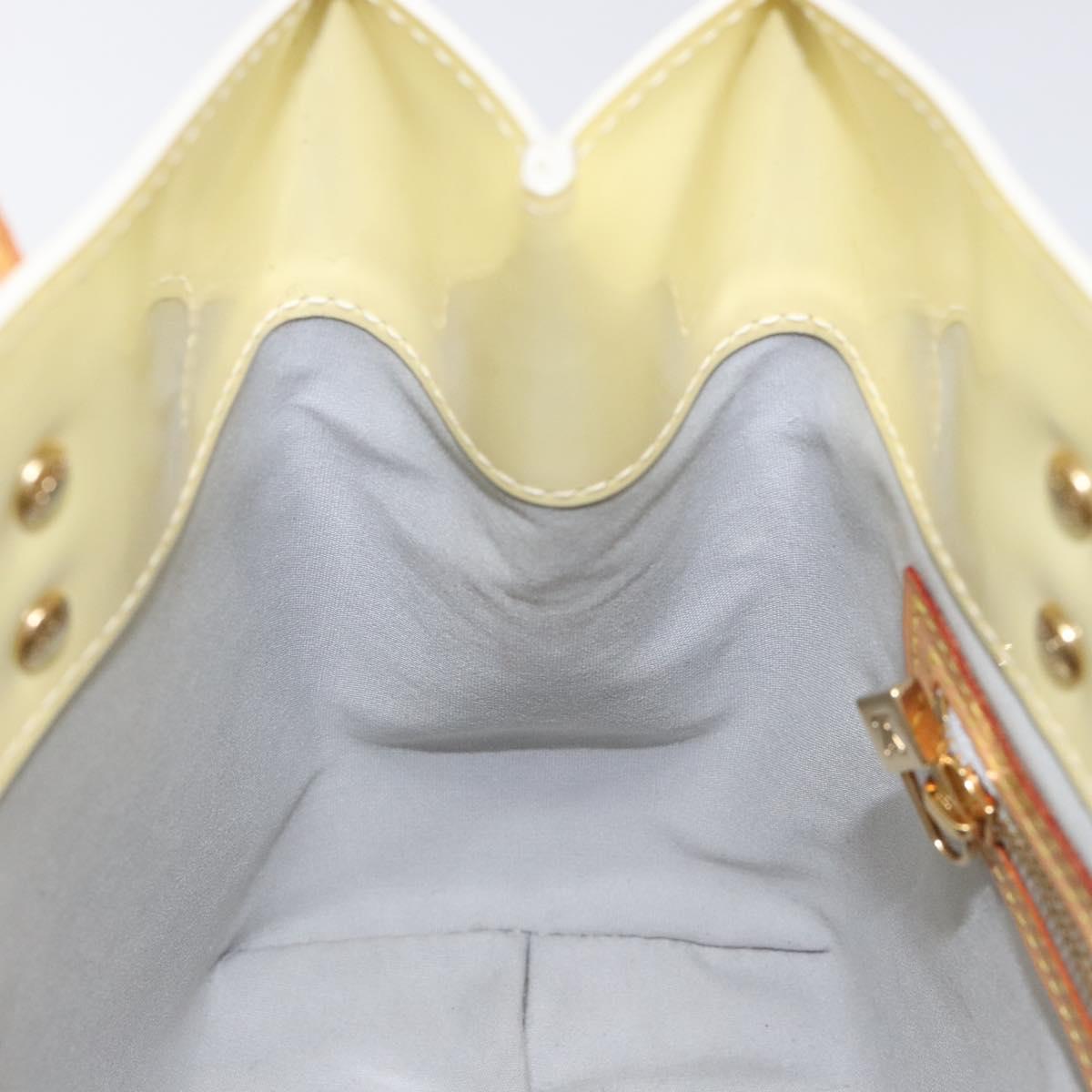 LOUIS VUITTON Monogram Vernis Reade PM Hand Bag Perle M91336 LV Auth BD693