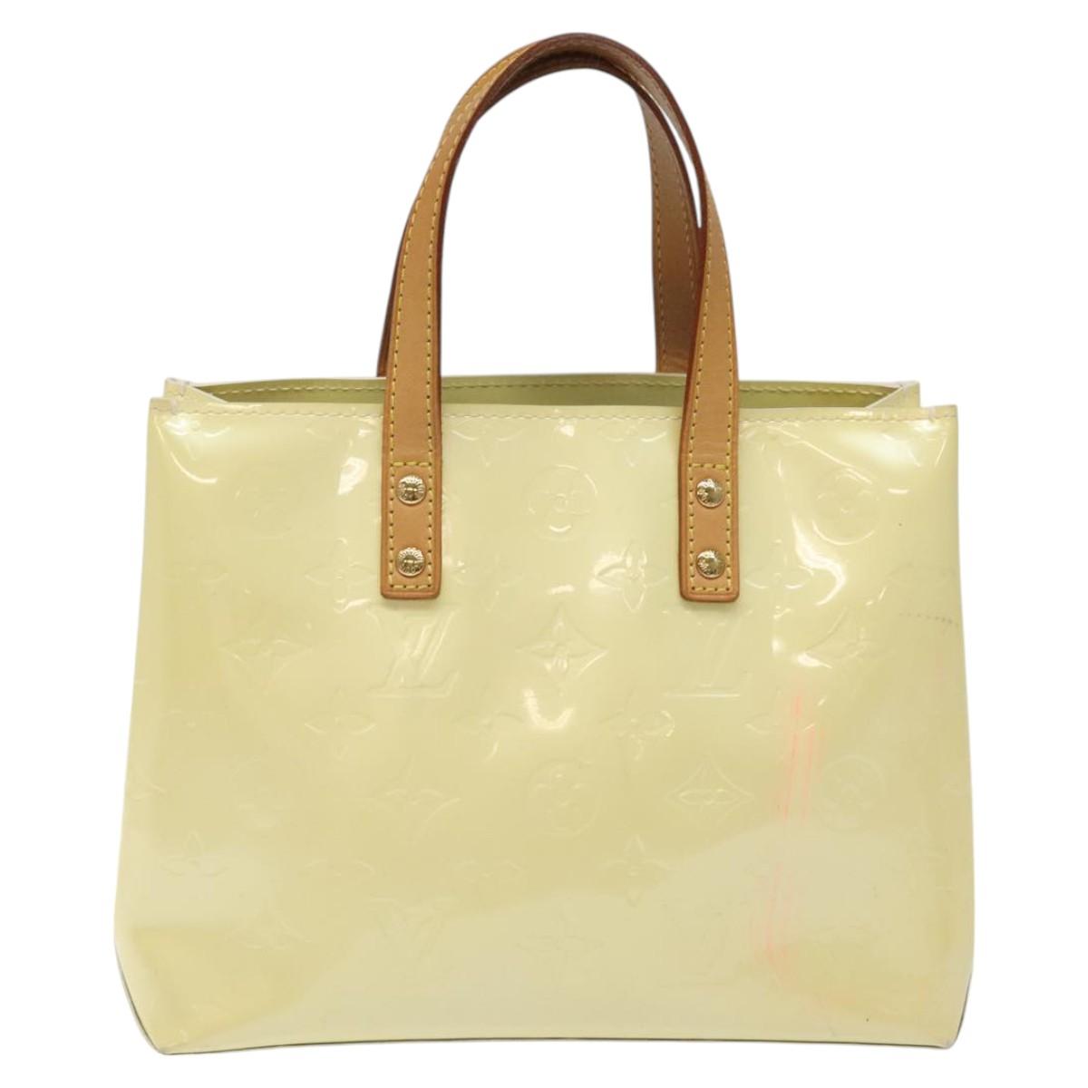 LOUIS VUITTON Monogram Vernis Reade PM Hand Bag Perle M91336 LV Auth BD693