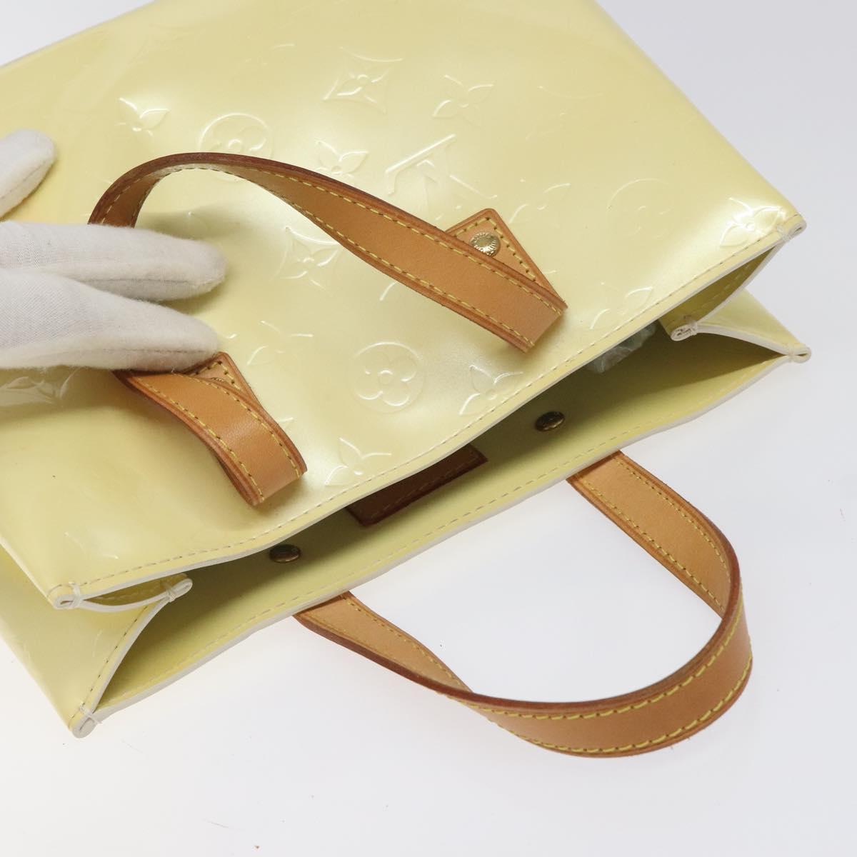 LOUIS VUITTON Monogram Vernis Reade PM Hand Bag Perle M91336 LV Auth BD693