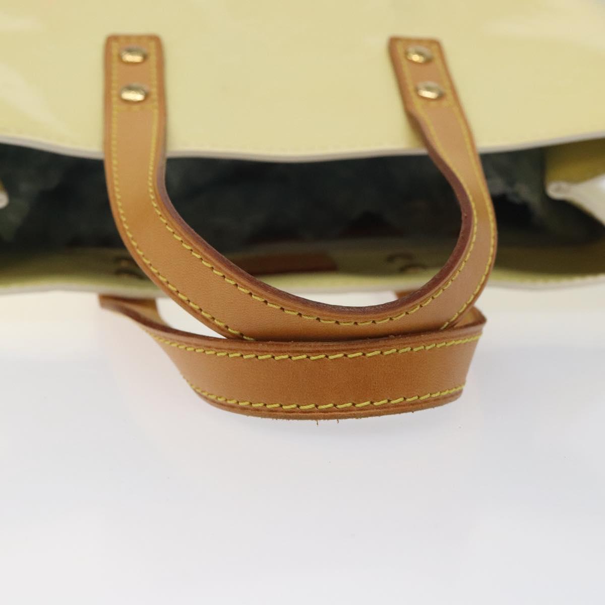 LOUIS VUITTON Monogram Vernis Reade PM Hand Bag Perle M91336 LV Auth BD693