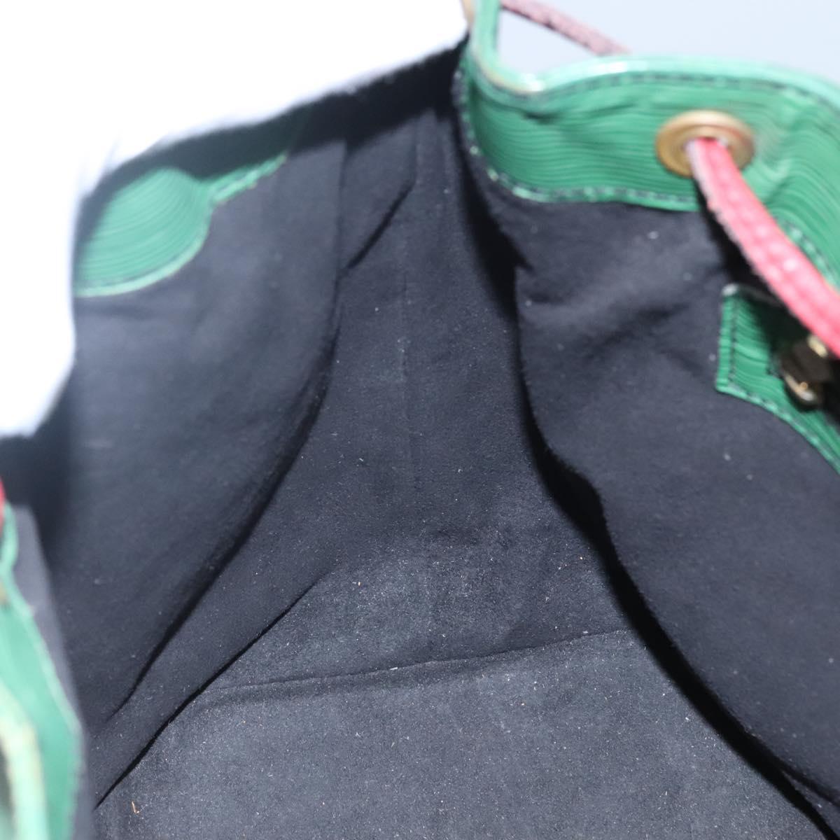 LOUIS VUITTON Epi Petit Noe Shoulder Bag Bicolor Green Red M44147 LV Auth BD723