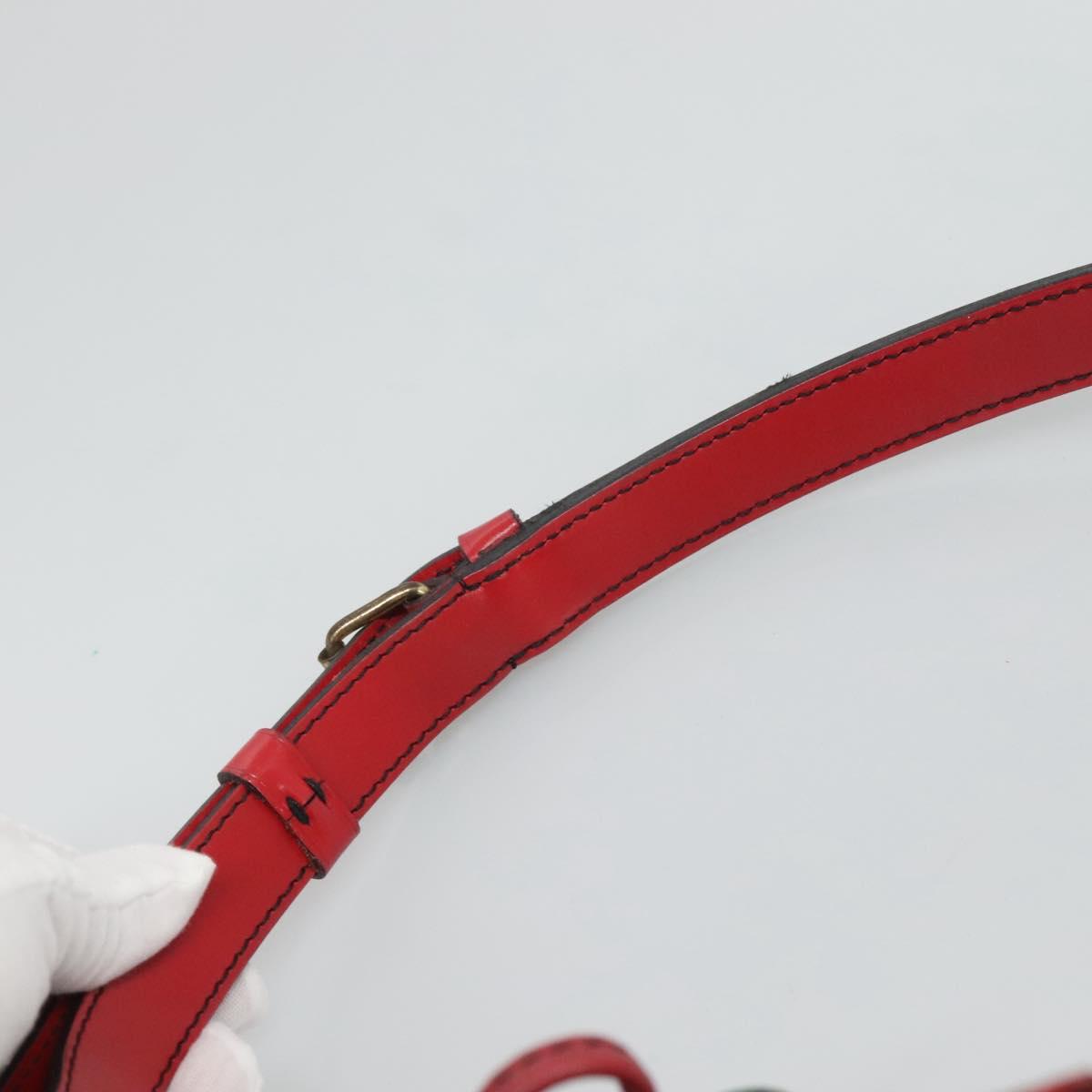 LOUIS VUITTON Epi Petit Noe Shoulder Bag Bicolor Green Red M44147 LV Auth BD723