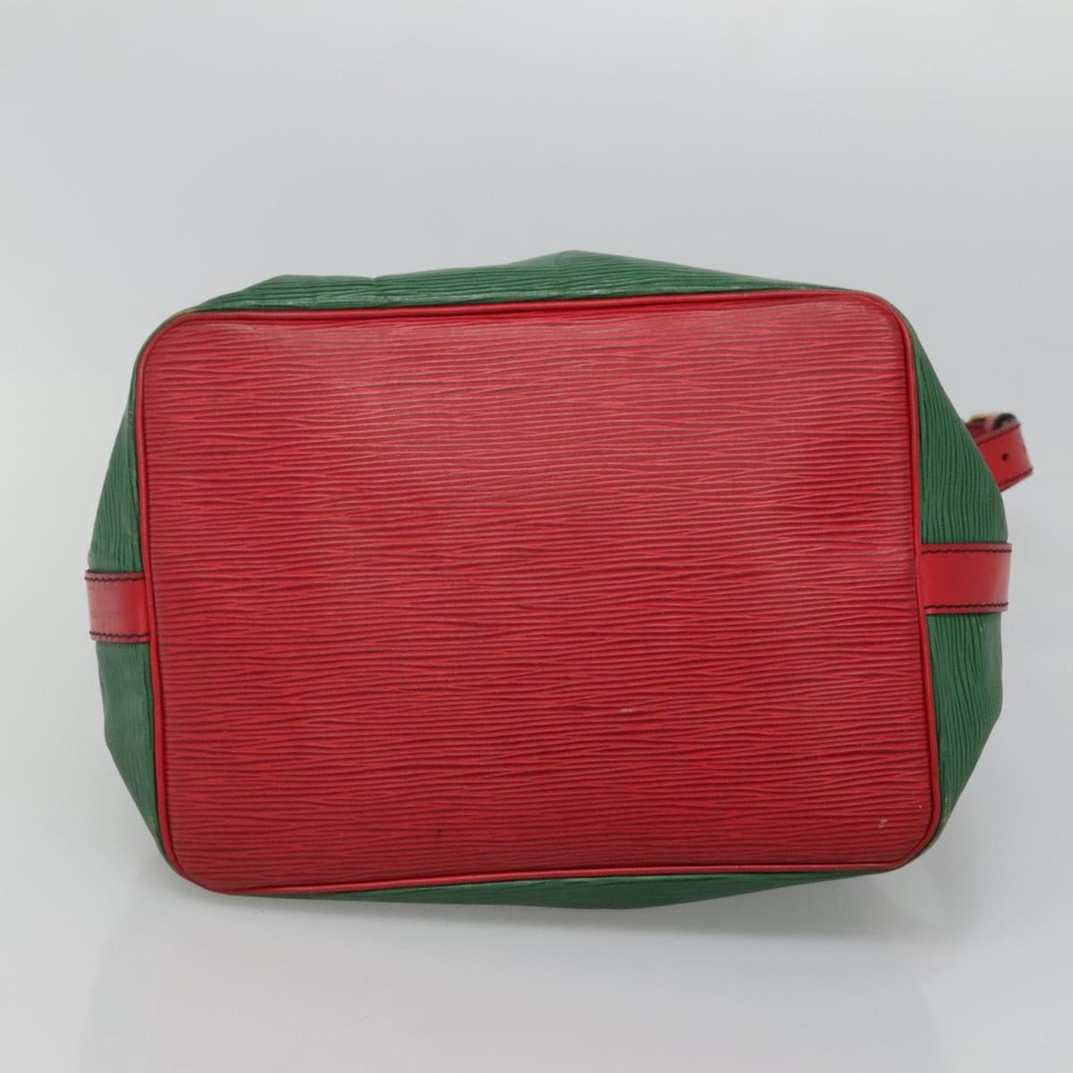 LOUIS VUITTON Epi Petit Noe Shoulder Bag Bicolor Green Red M44147 LV Auth BD723