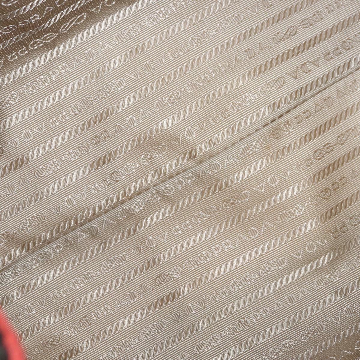 PRADA Tote Bag Canvas Beige Auth BD737