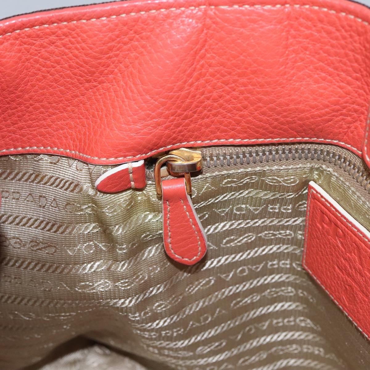 PRADA Tote Bag Canvas Beige Auth BD737