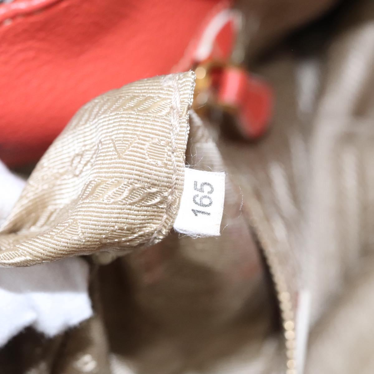 PRADA Tote Bag Canvas Beige Auth BD737