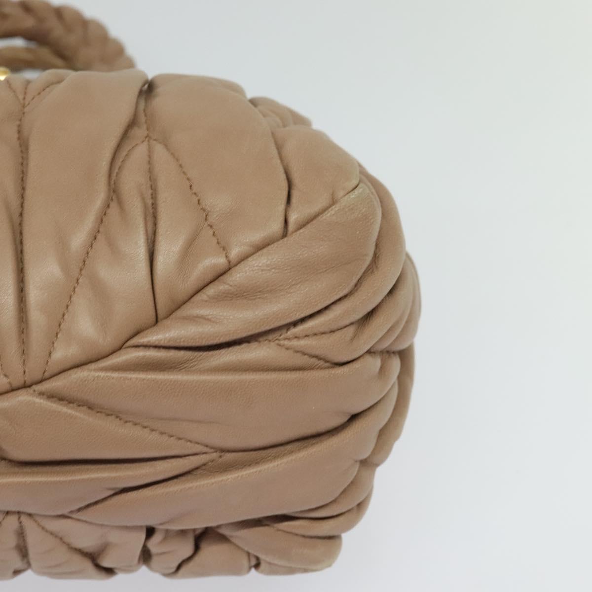 Miu Miu Hand Bag Leather 2way Pink Auth BD742