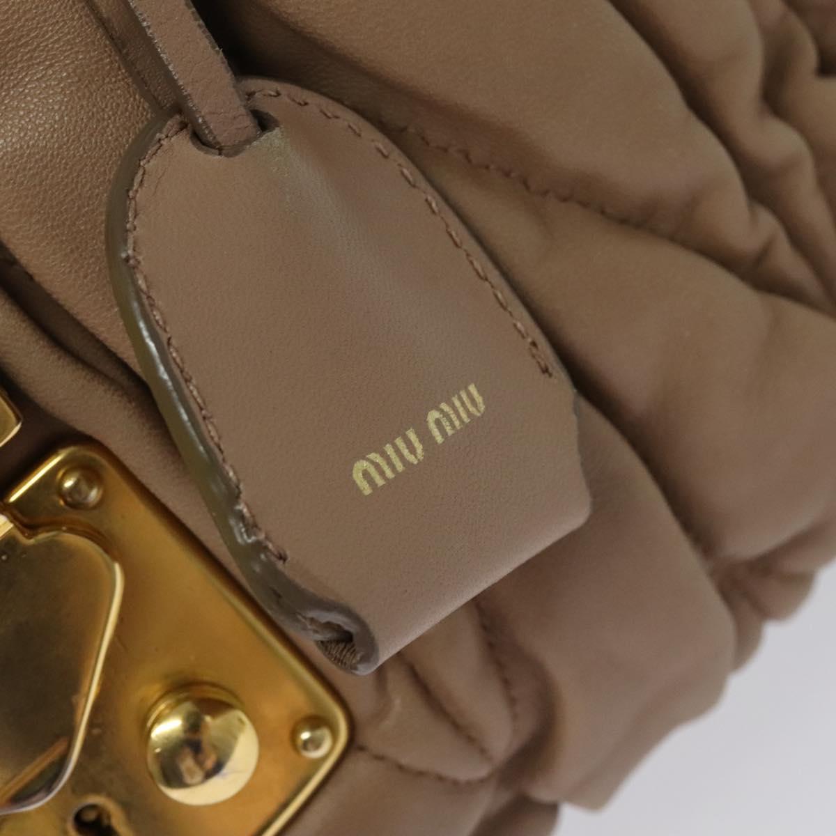 Miu Miu Hand Bag Leather 2way Pink Auth BD742