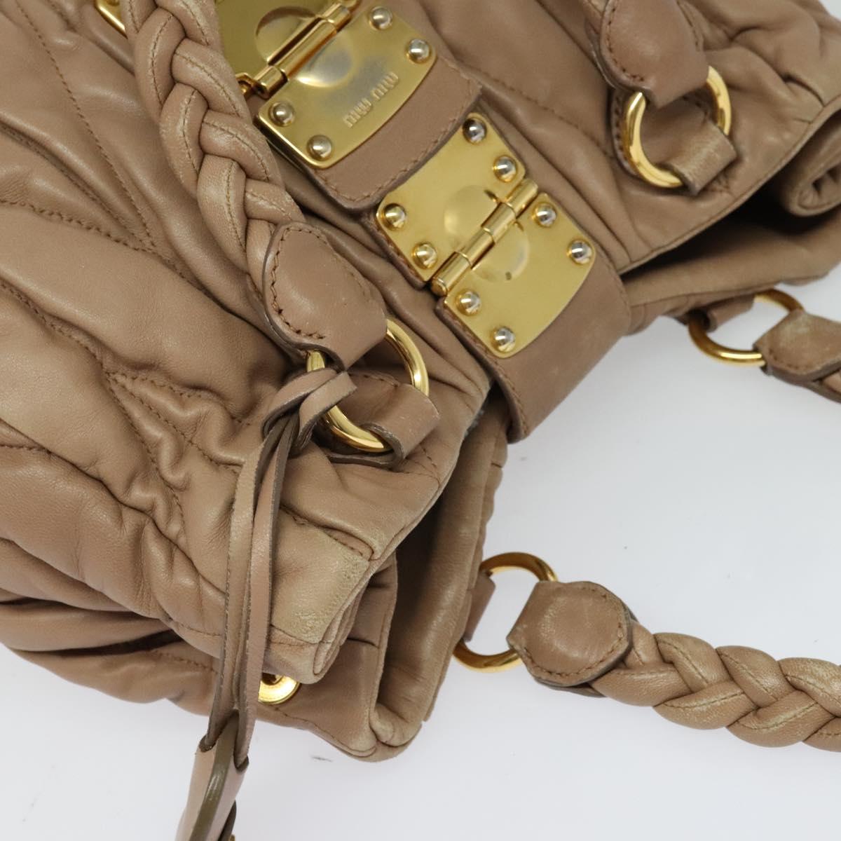 Miu Miu Hand Bag Leather 2way Pink Auth BD742