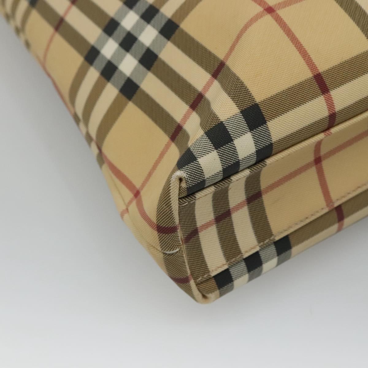 BURBERRY Nova Check Tote Bag PVC Beige Brown Auth BD761