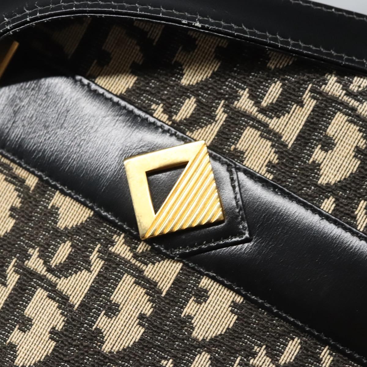 Christian Dior Trotter Canvas Shoulder Bag Navy Auth BD763