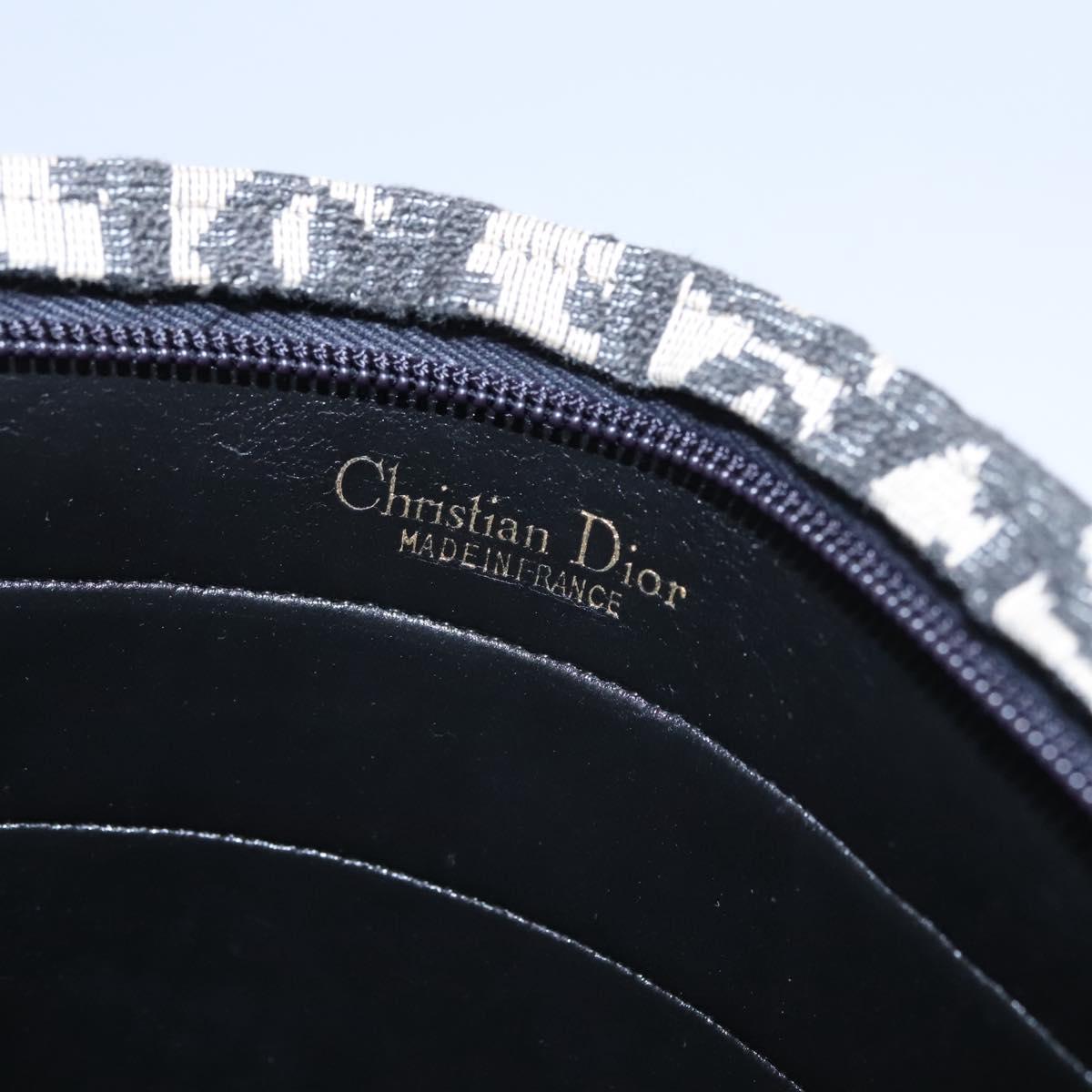 Christian Dior Trotter Canvas Shoulder Bag Navy Auth BD763