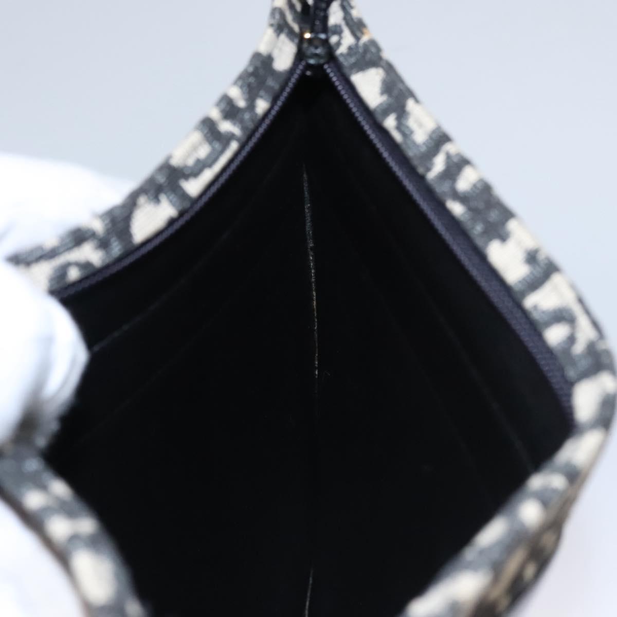 Christian Dior Trotter Canvas Shoulder Bag Navy Auth BD763