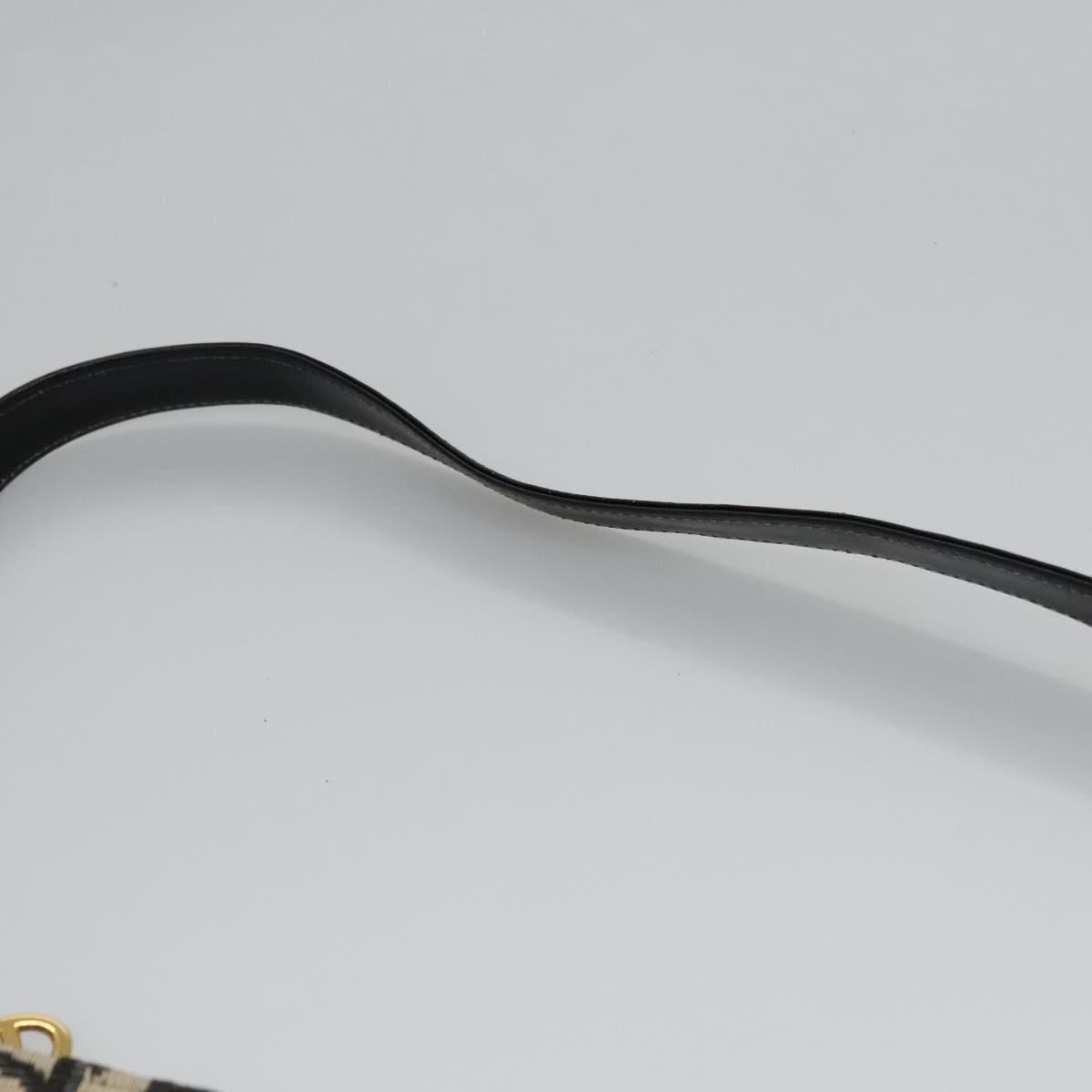 Christian Dior Trotter Canvas Shoulder Bag Navy Auth BD763