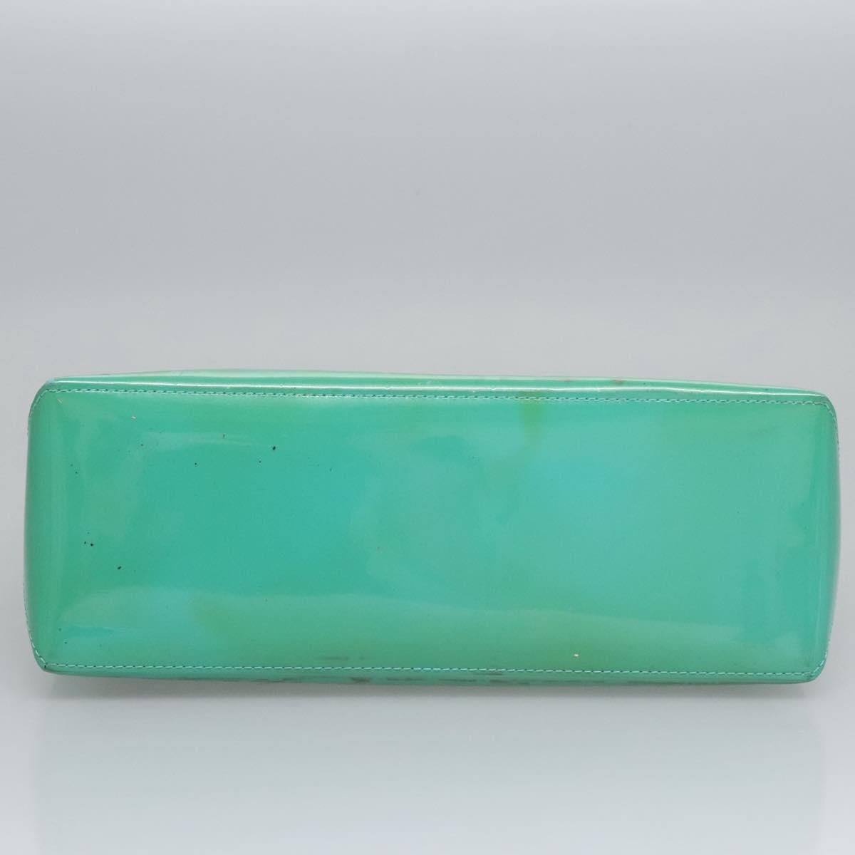 LOUIS VUITTON Monogram Vernis Wilshire PM Hand Bag Blue Lagon M91724 Auth BD768